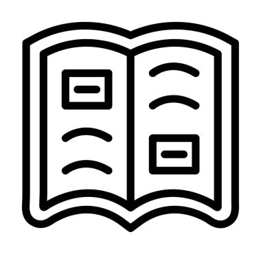 Kitap ikonu tasarımı. vektör illüstrasyonu