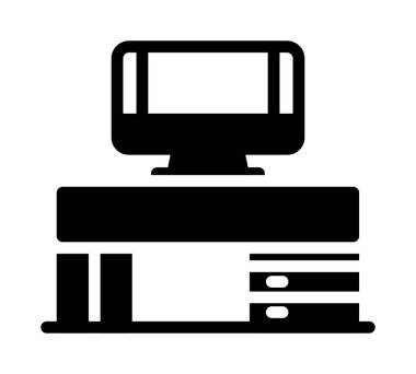 bilgisayar ve aygıt simgesi vektör çizimi