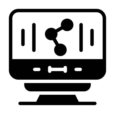 veri merkezi simgesi vektör illüstrasyonu