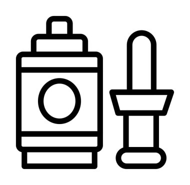 boya fırçası ikonu. Web için fırça vektör simgelerinin özet çizimi