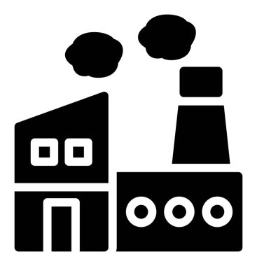 Fabrika simgesi vektör illüstrasyonu