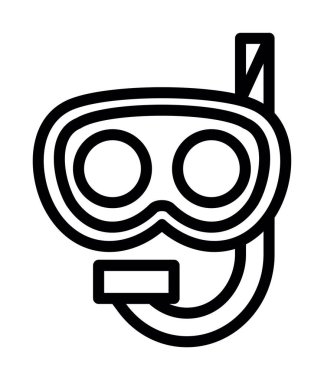 maske maskesi çizgi simgesi vektörü. Maske koruma işareti. izole edilmiş çizgi simgesi siyah illüstrasyon