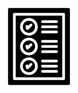 Kontrol Listesi Düz Vektör Simgesi