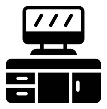 Sunucu. Web simgesi basit illüstrasyon