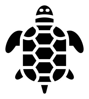 Kaplumbağa ağ ikonu vektör illüstrasyonu