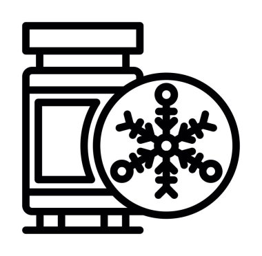 Yılbaşı dekorasyon ikonu ana hatları vektörü. xmas dekorasyonu