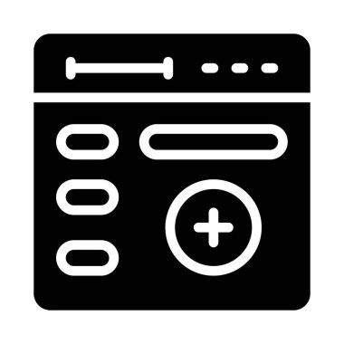 Web simgesi, vektör illüstrasyonu