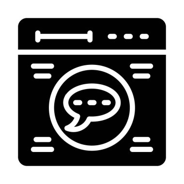 Web sohbet simge vektör çizim