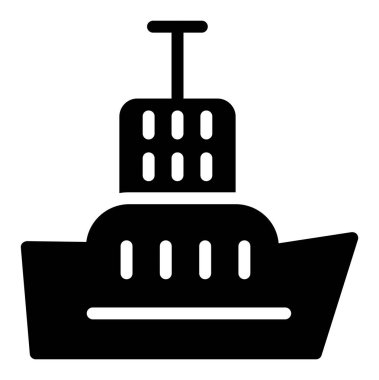 Yolcu gemisi simgesi basit vektör. yolcu gemisi