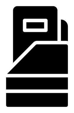 Yazıcı vektör simgesi. Soyut siyah renk grafik tasarımı