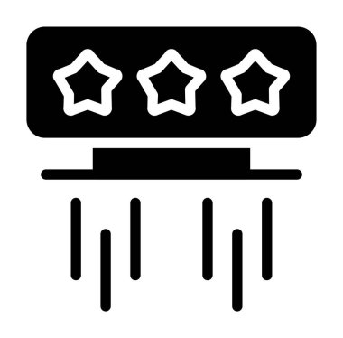 Derecelendirme yıldızı simgesi. özet vektör illüstrasyonu