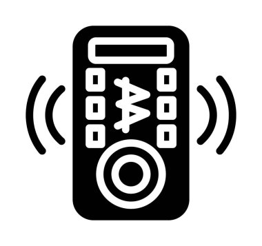 Çağrı merkezi simgesi, basit siyah biçim