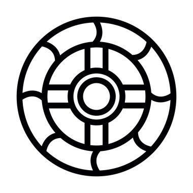 Hayran ikonu vektörü. İnce çizgi işareti. İzole edilmiş kontür sembolü gösterimi