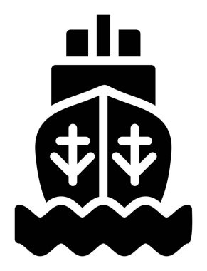 Gemi. Web simgesi basit illüstrasyon