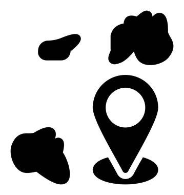 harita konumu ikon vektör illüstrasyonu