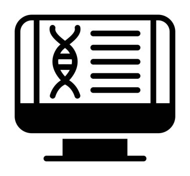 DNA kabartma düz simgesi