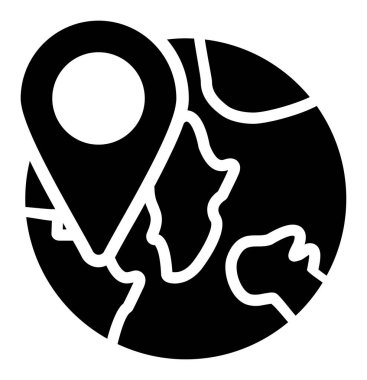 harita simgesi vektör illüstrasyonu