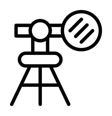 uydu vektörü ince çizgi simgesi