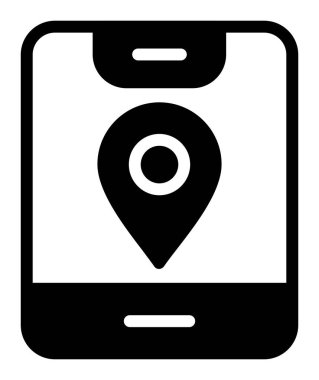 gps konum simgesi, vektör illüstrasyonu