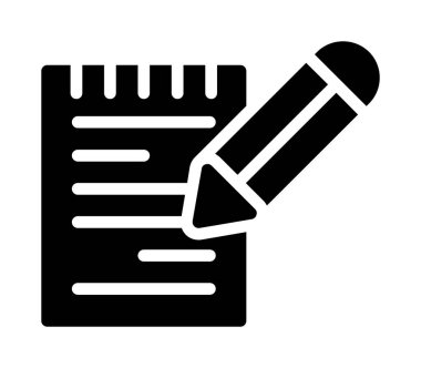 Kağıt ve kalem vektör simgesi