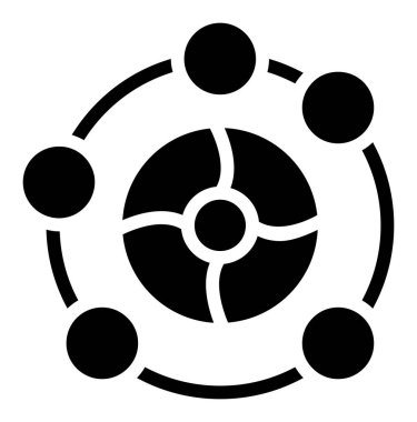 atom. Web simgesi basit illüstrasyon