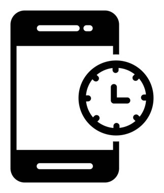 Saat. Web simgesi basit illüstrasyon