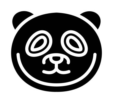 Tatlı panda suratının vektör çizimi