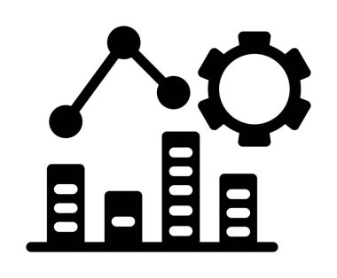 İş ve finans simgesinin vektör illüstrasyonu