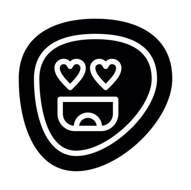 kalp yüz simgesi simgesi, basit biçim