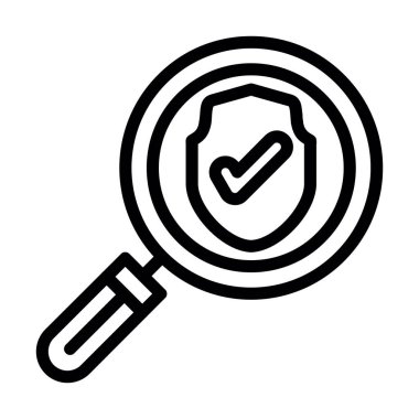 Arama vektörü ince çizgi simgesi