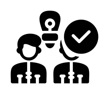 Grup insanlarının simgesi. Web için insan vektör sembolünün basit bir illüstrasyonu