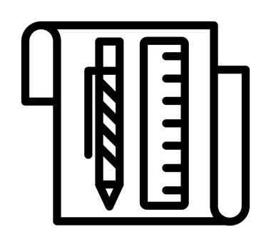 Kalem simgesi, vektör illüstrasyonu