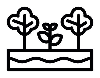 bitki simgesi vektör illüstrasyonu