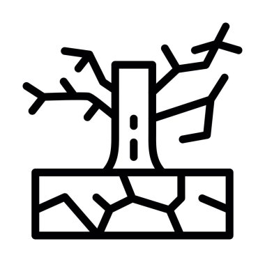 ağaç simgesi vektör çizimi çizimi