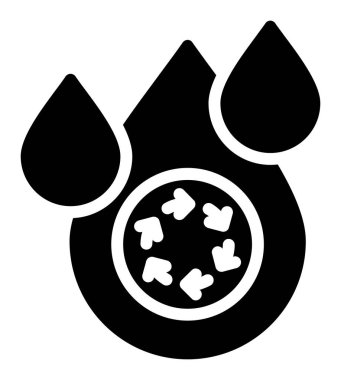 Moda tarzında izole edilmiş su damlası simgesi