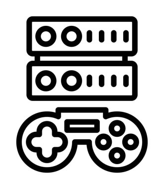 Oyun joystick ikonu. beyaz arkaplanda izole edilmiş web tasarımı için oyun konsol vektör simgesi