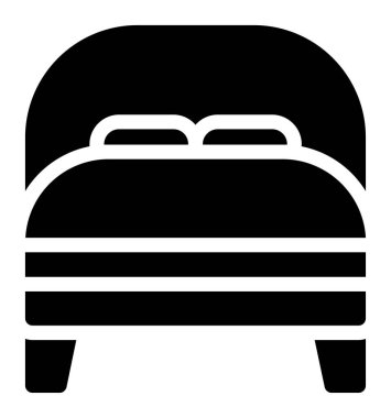yatak ikonu vektör illüstrasyonu