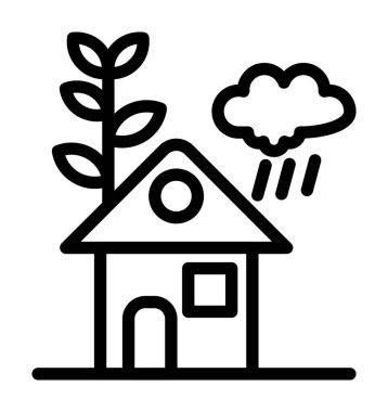 Ağaç simgesinin vektör illüstrasyonu, vektör illüstrasyonu