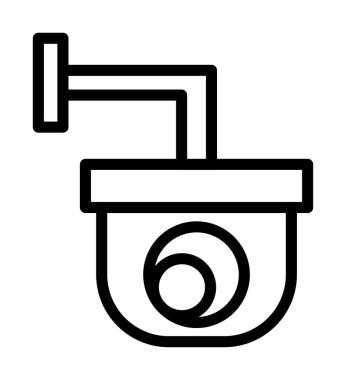 Boru simgesi vektörü. İnce çizgi işareti. izole edilmiş sınır sembolü çizimi