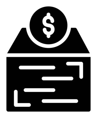 Para için. Web simgesi basit illüstrasyon