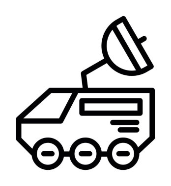 Bir araba simgesinin vektör illüstrasyonu