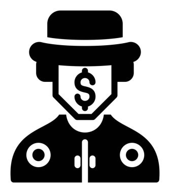 iş adamı dolar simgesiyle