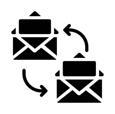 e-posta vektörü ince satır simgesi