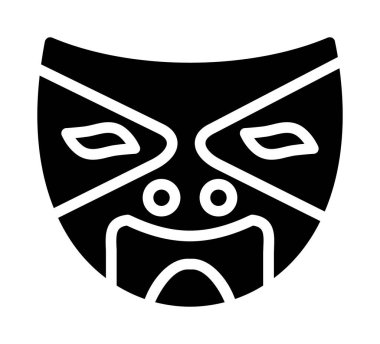 maske simgesi vektör illüstrasyonu