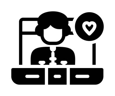 sevgi vektör düz simgesi