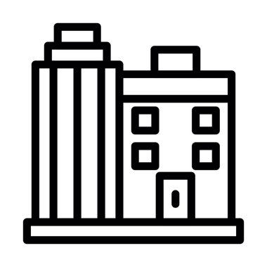 Şehir binaları simgesi, taslak biçimi