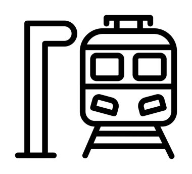 tren simgesi, dış hat vektörü