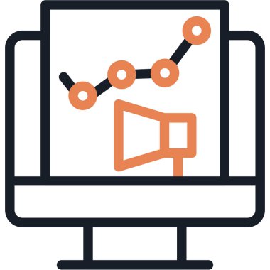 Veri analiz simgesi, vektör illüstrasyonu