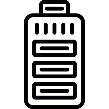 pil şarj ikonu. beyaz arkaplanda izole edilmiş web tasarımı için şarj vektör simgesi