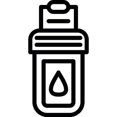 Su şişesi ikonu ana hat vektörü. Plastik şişe